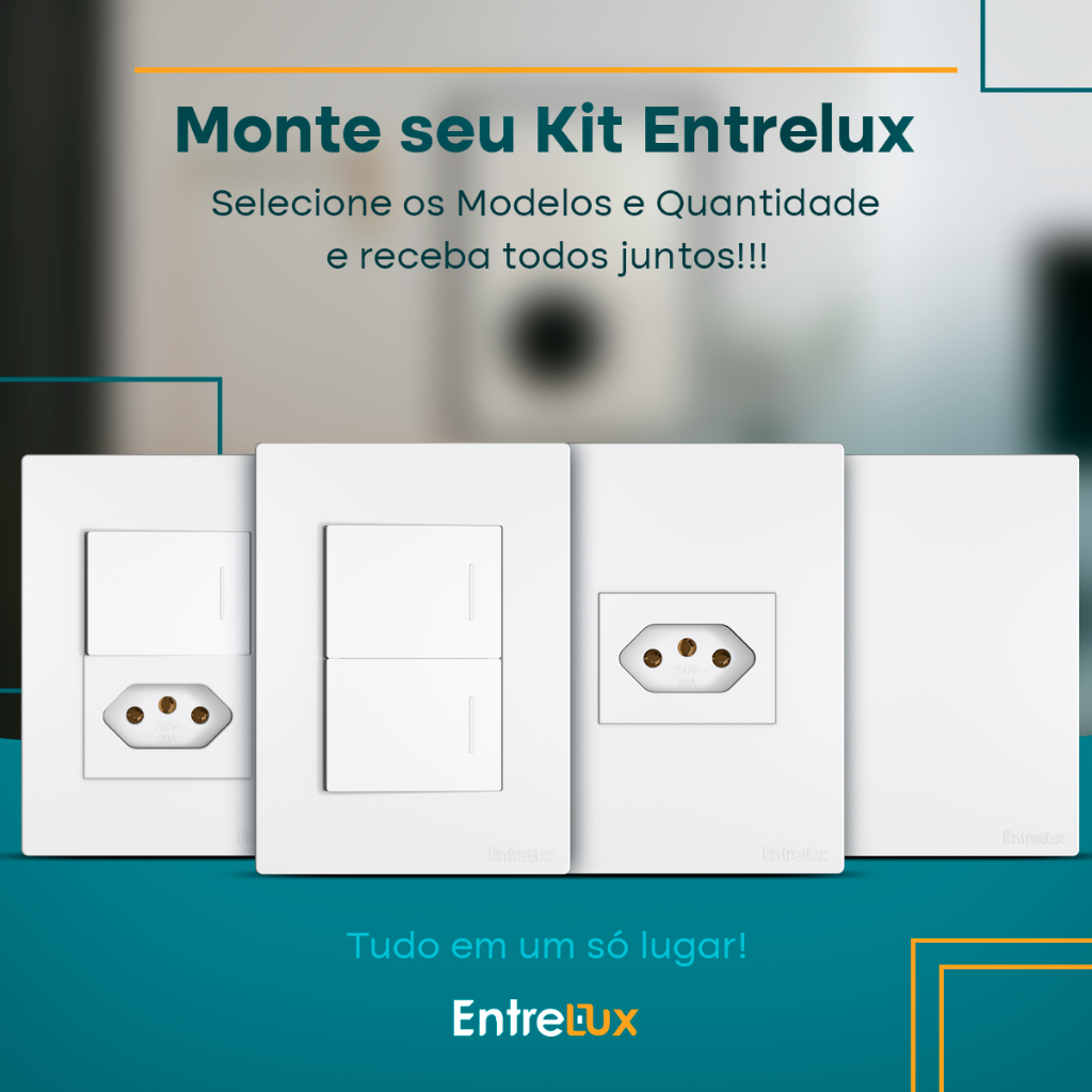 Conjunto Interruptor 10A e Tomadas 10A 20A –