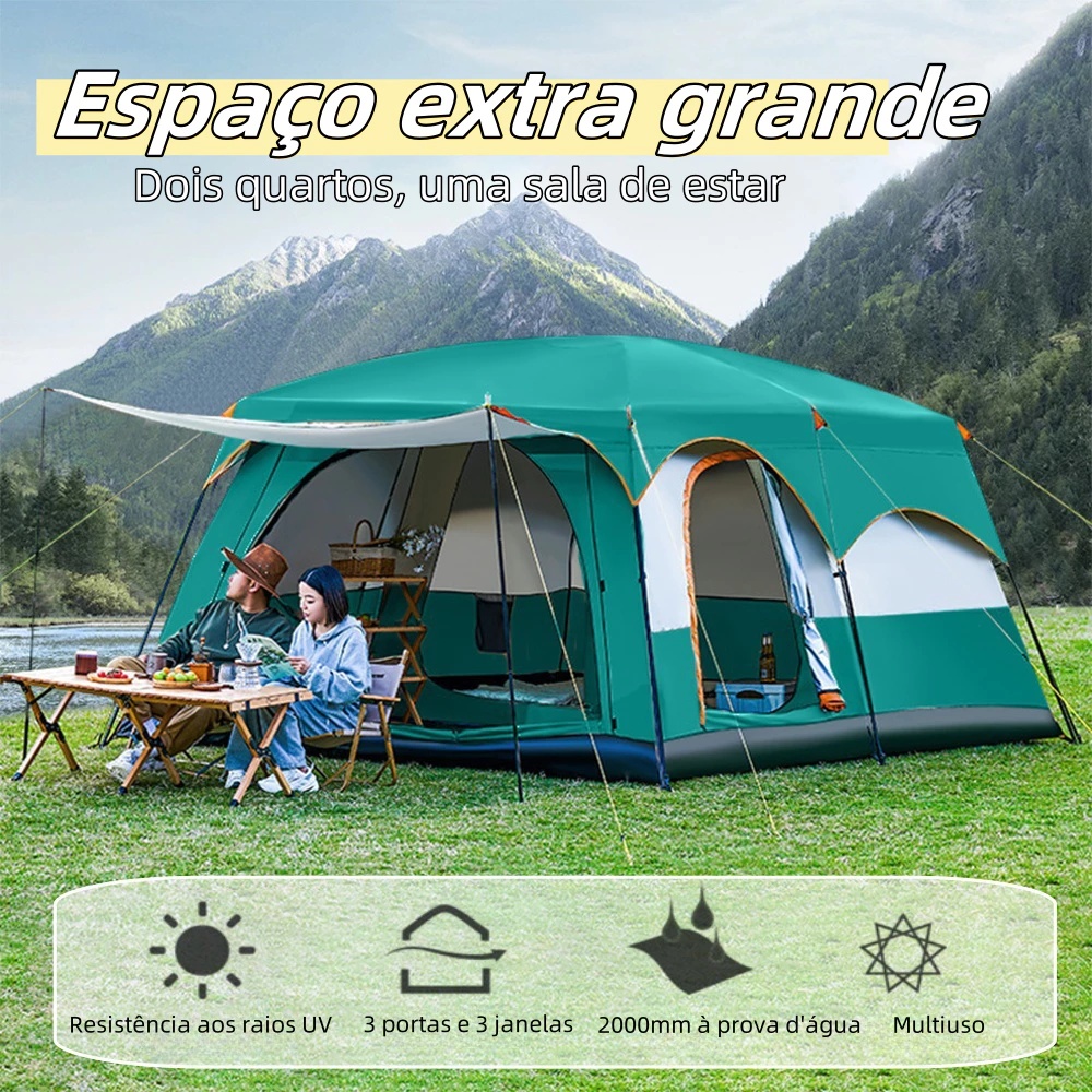 Barraca Camping Acampamento 12-16 Pessoas Grande V