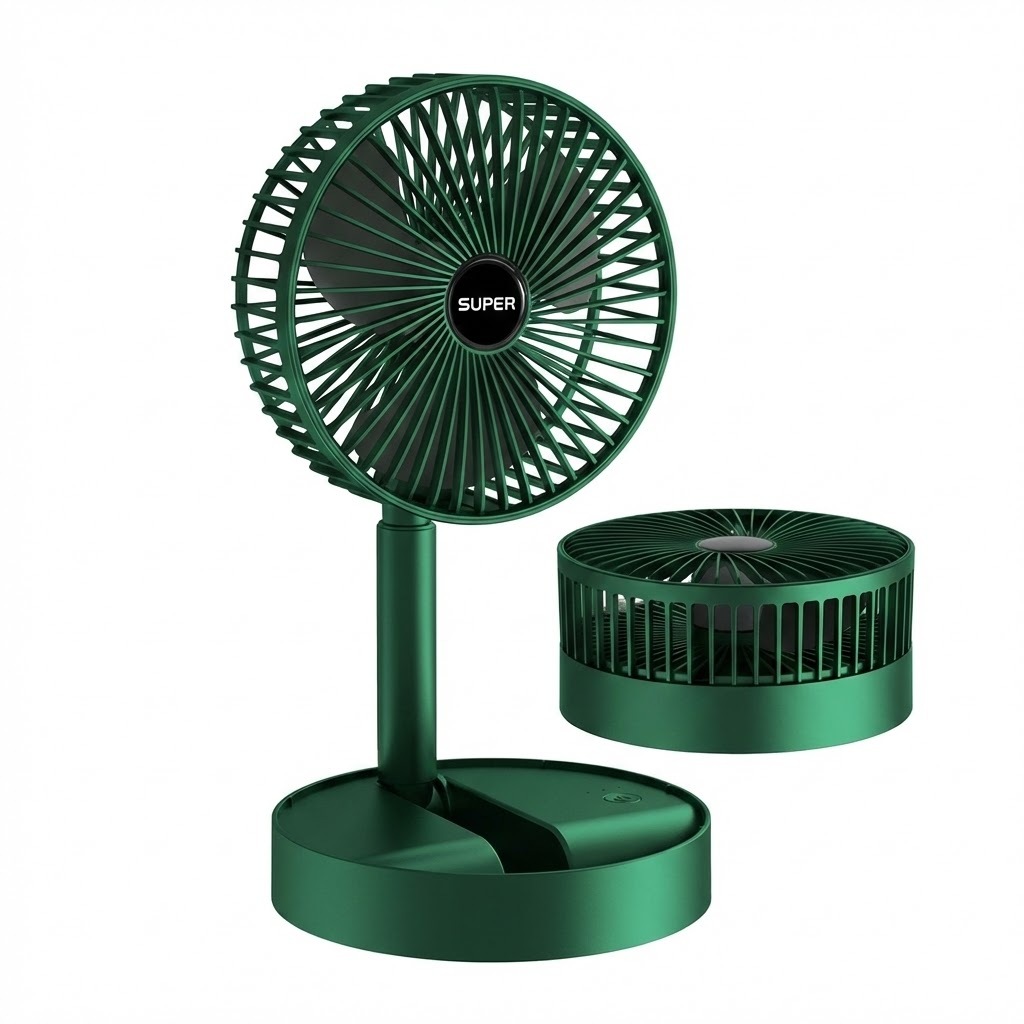 Ventilador Portátil Dobrável 180° USB Recarreg�