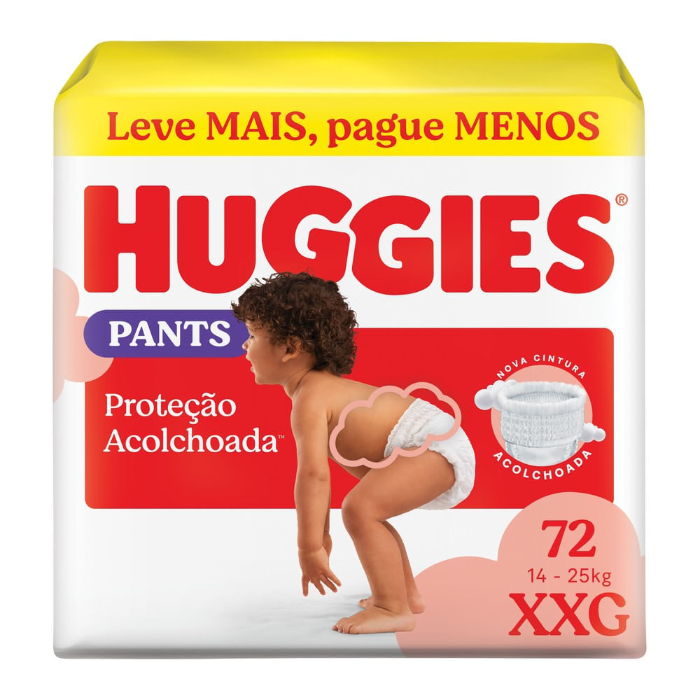 Fralda Huggies  Proteção Acolchoada Tamanho XXG 