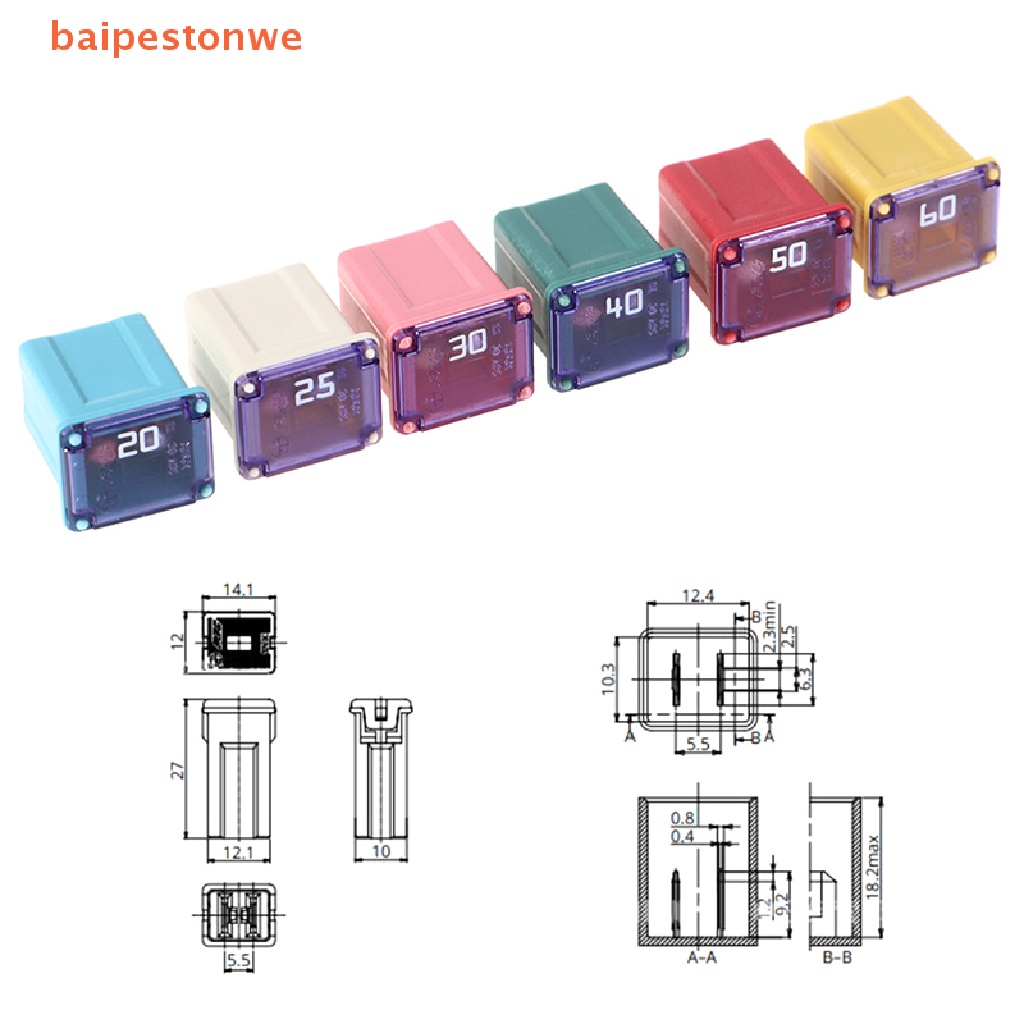 [baipestonwe] Fusível Quadrado58v 20A 25A 30A 40A