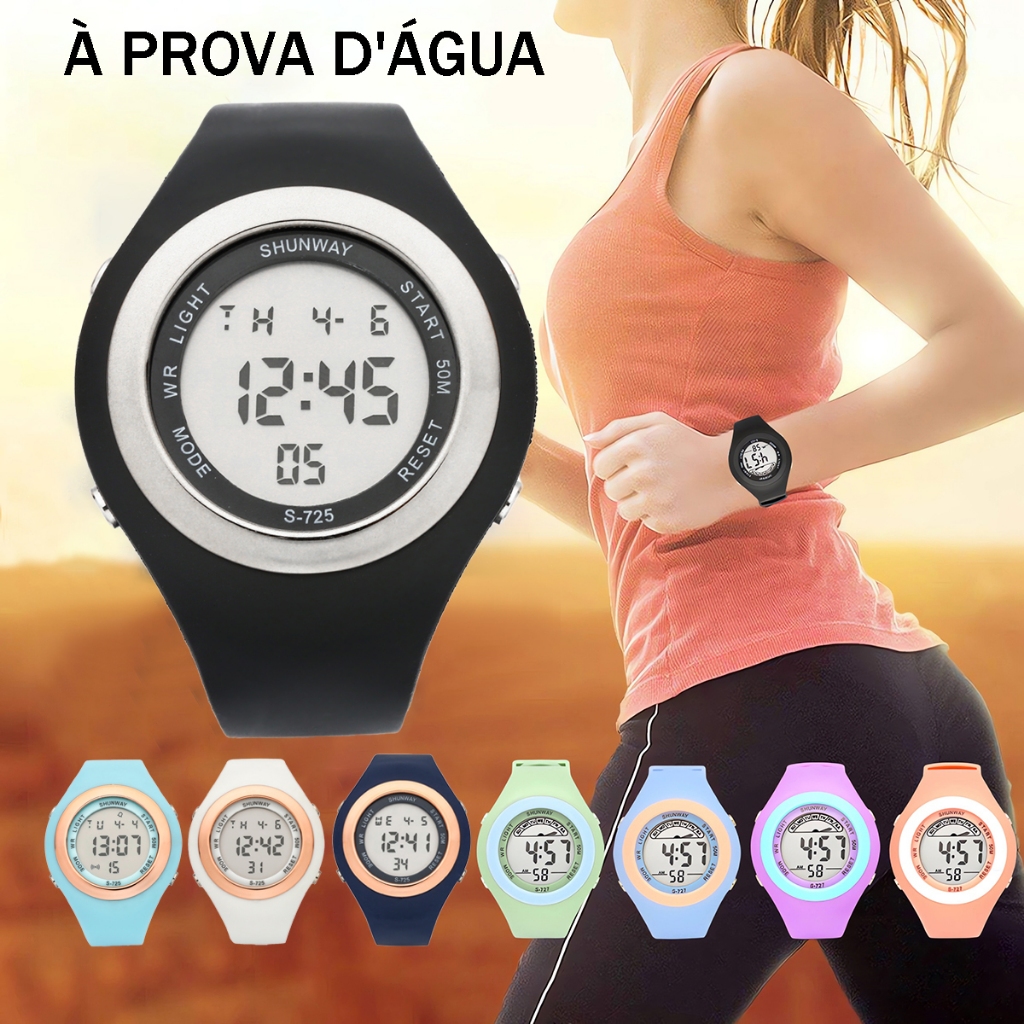 Relógio Feminino Digital A Prova D Água Eletrôn