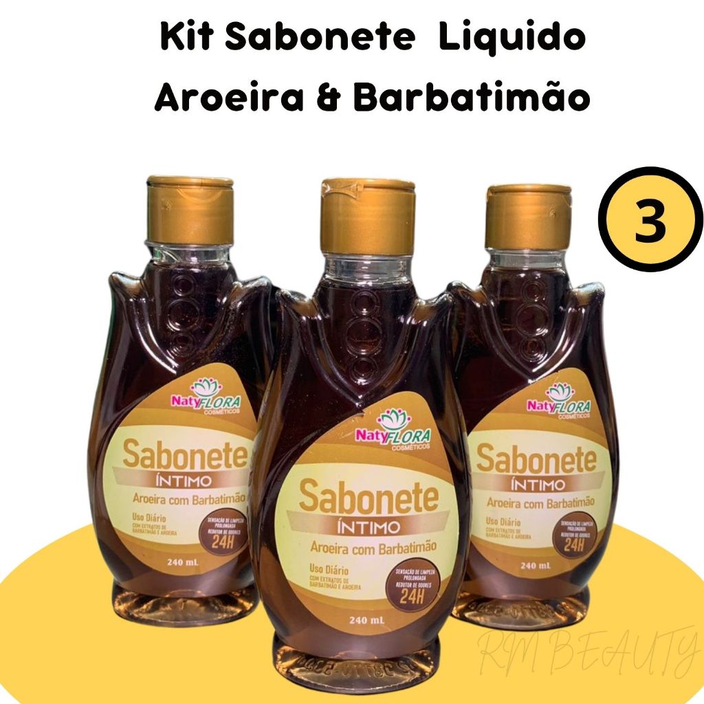 Kit 3 Sabonete Intimo Aroeira com Barbatimão Anti