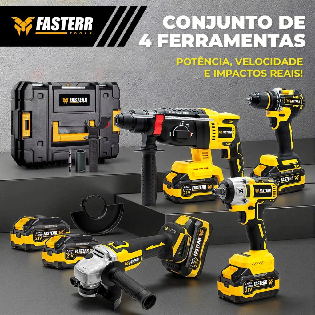 Kit De Ferramentas Versátil Profissional 4 Em 1 C