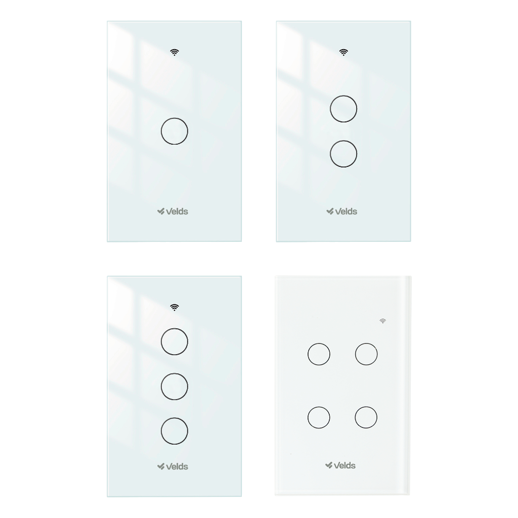 Interruptor Inteligente Wi-Fi Velds 1/2/3/4 Botõe
