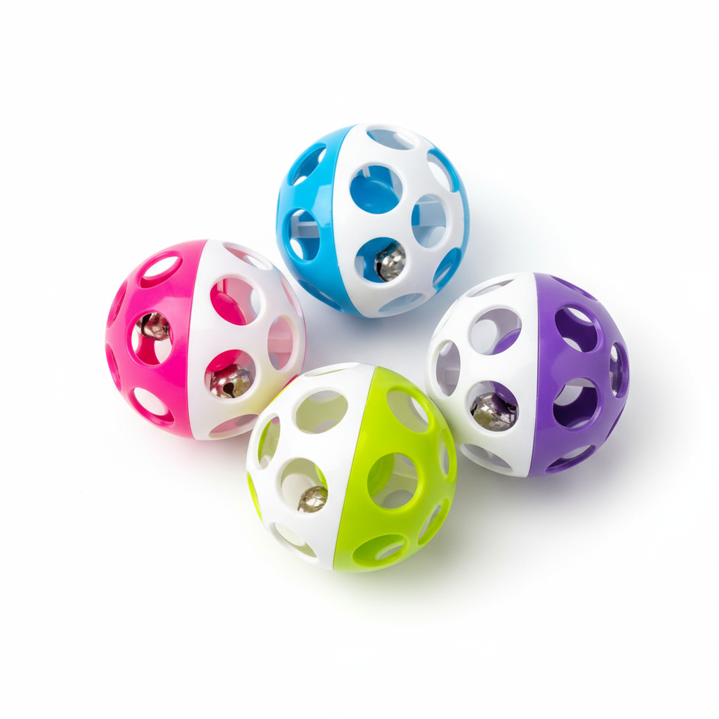 Bolinha Acrílica com Guizo Brinquedo com Enriquec