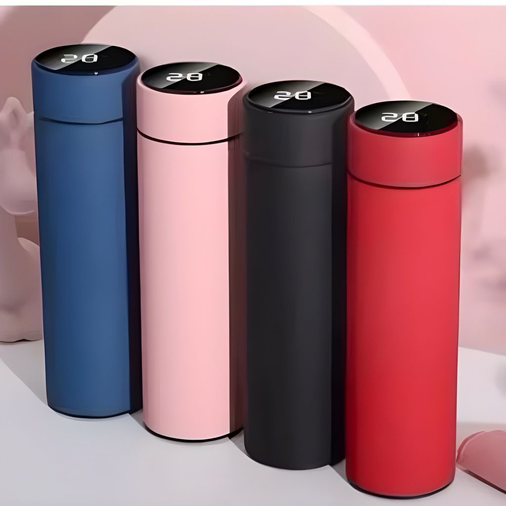 Térmica Garrafa  Sensor Temperatura Digital Inox 