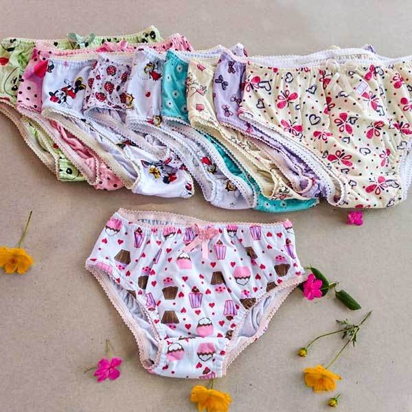 Kit 10 Calcinhas Infantil Kits Menina calcinha fem