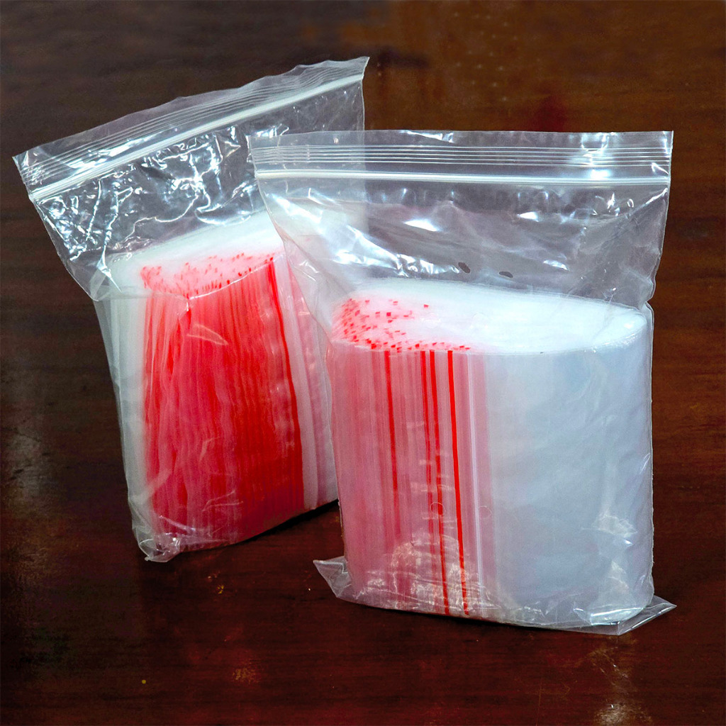 10 sacos plástico transparente zip lock para viag