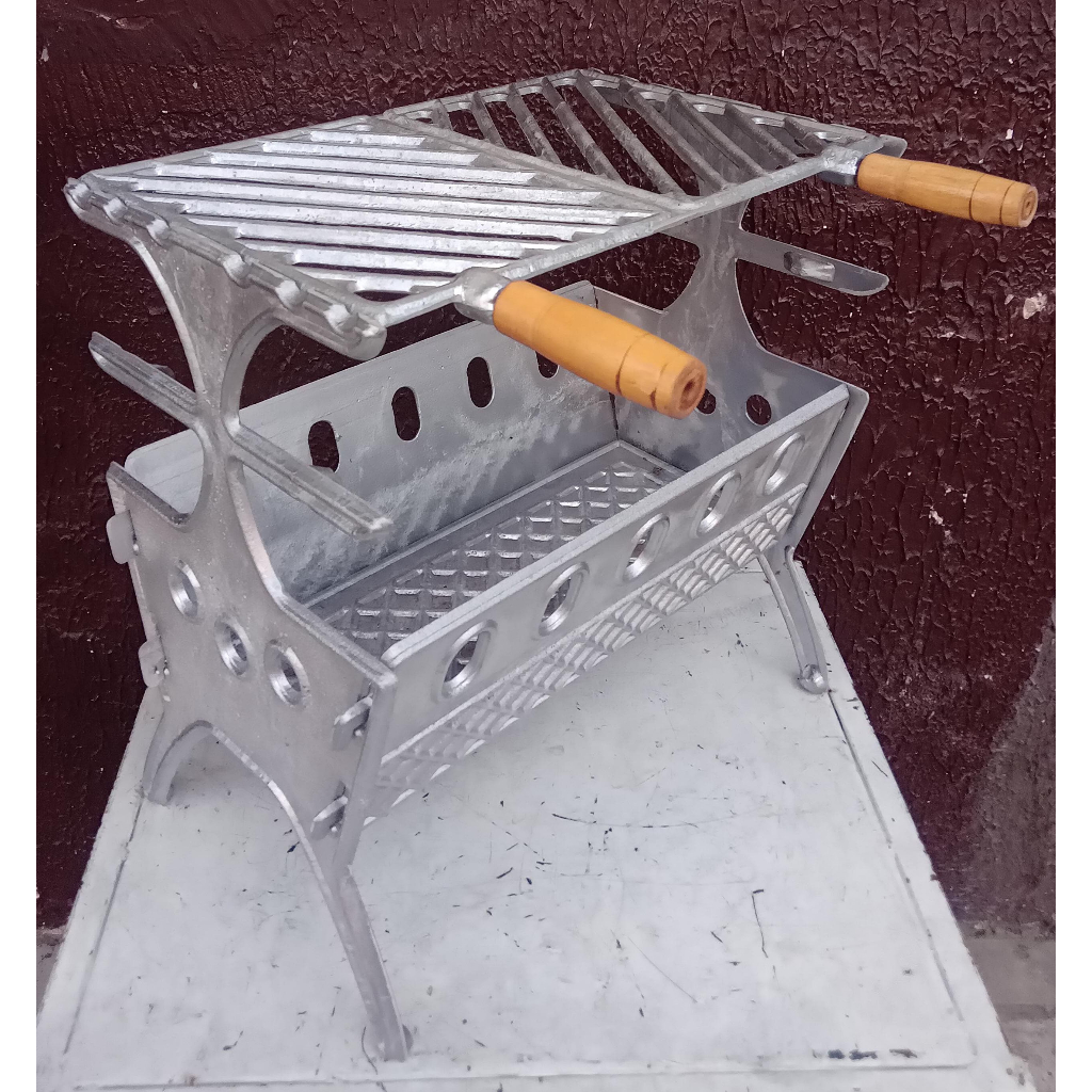 Churrasqueira desmontável média portátil em alu