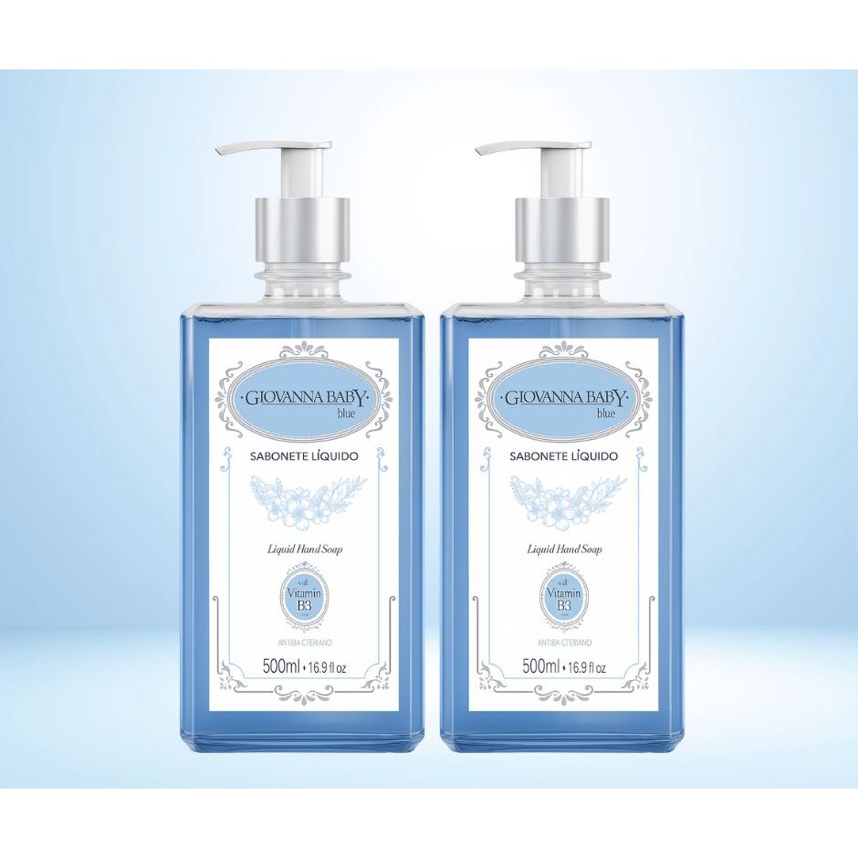 Kit sabonete líquido Giovanna Baby Blue Antibacte