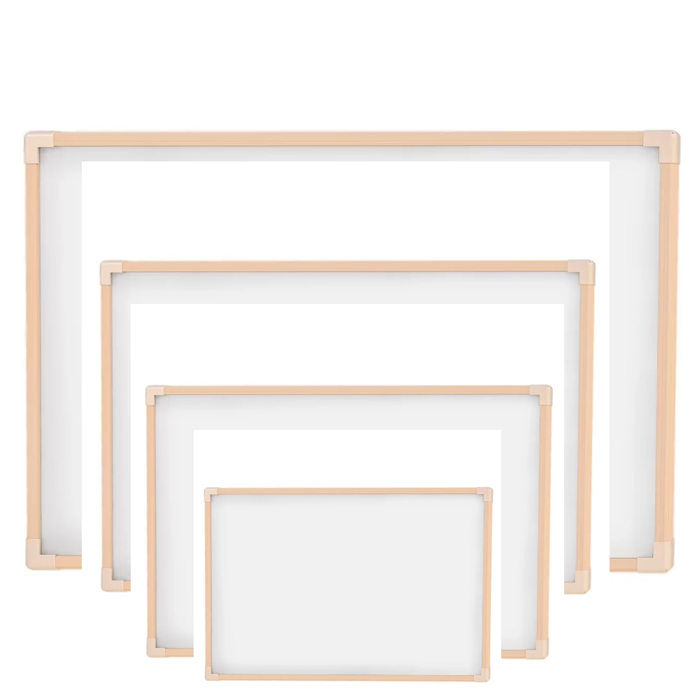 Quadro Branco Moldura em Madeira Lousa + 4 Pincel 