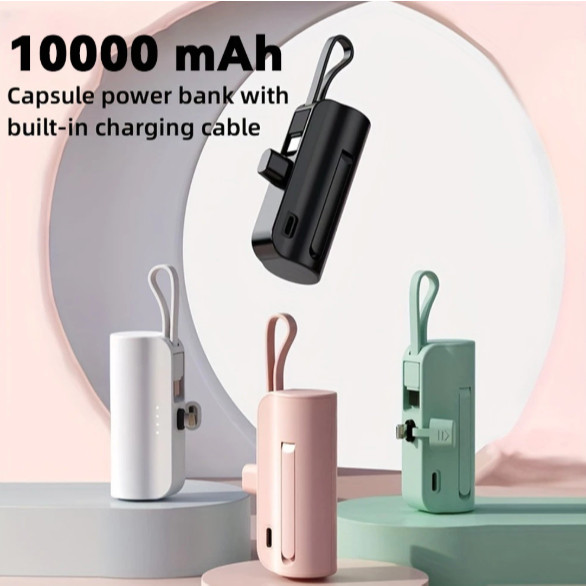 Carregador Portátil Mini Power Bank 10000mAh Com 