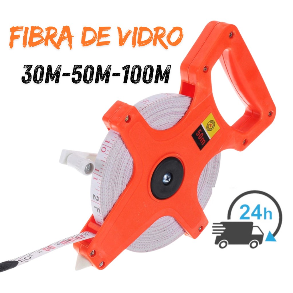 Trena De 50 Metros Fita De Fibra De Vidro Aberta 3