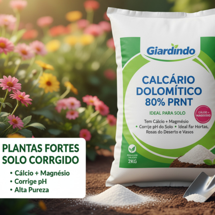 Calcário para Jardinagem Prnt 80%  Calcio e Magn�