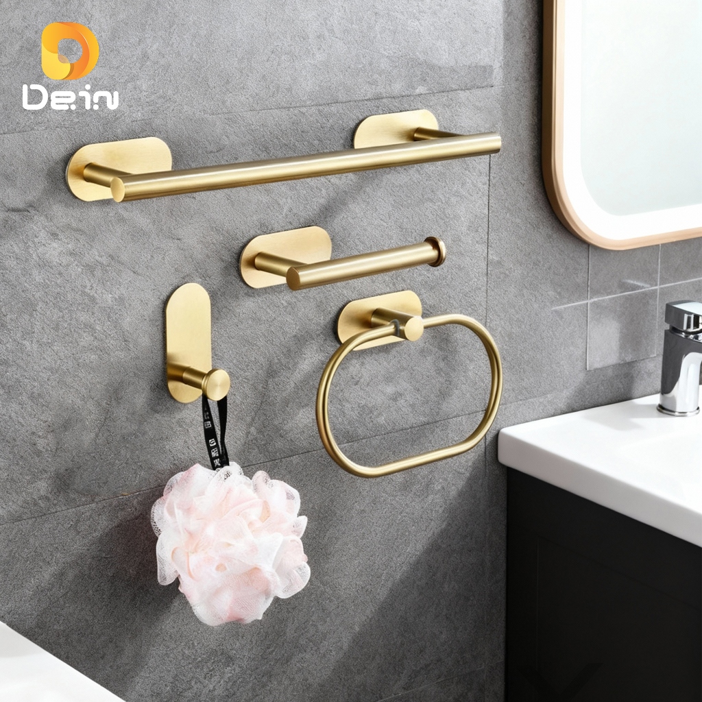 Kit 4 Peças Acessórios Banheiro Aço Inox Autoad