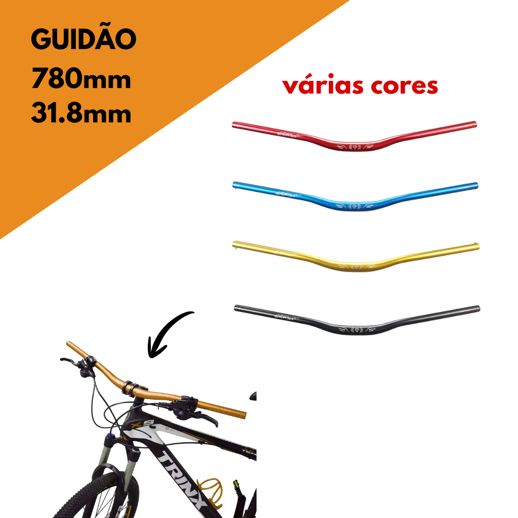 Guidao Mtb Bike 29 Aluminio 780mm Largo Para Mesa 