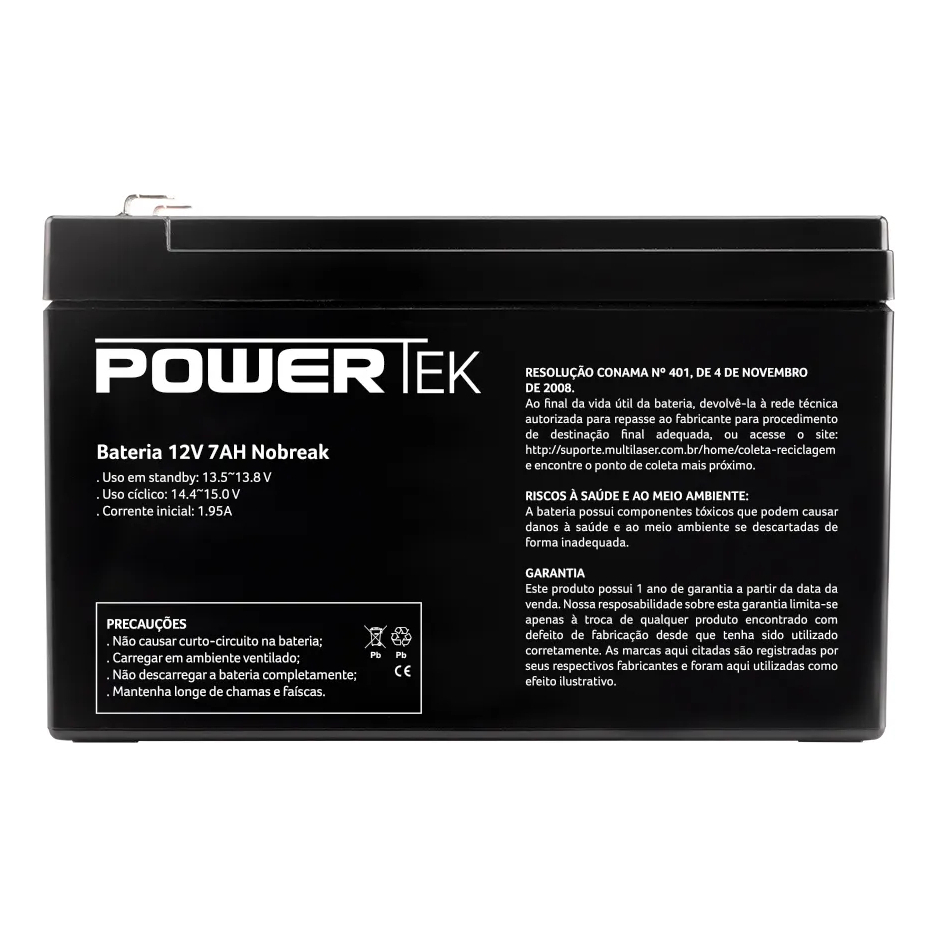 Alarme Bateria 12v 7ah UPS – Som – No-