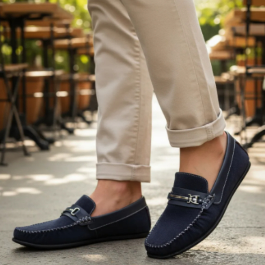 Mocassim Masculino Drive Casual Com Bico Quadrado 