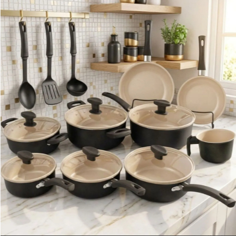 Jogo de Panelas 13 Peças Conjunto Teflon Antiader