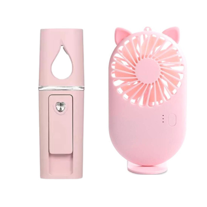 Mini ventilador+ Nano Mister spray vaporizador sec