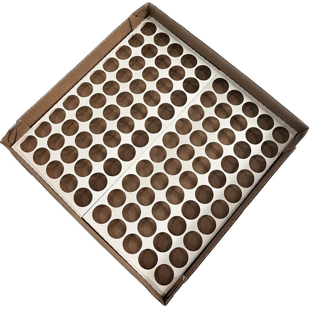 Caixa Transporte 100 Doces Com Berço 35x35x5 Cm B