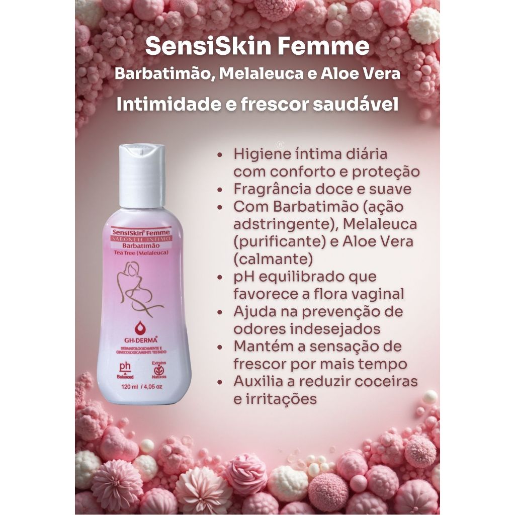 Sabonete SensiSkin Femme Intimo Barbatimão 120ml 