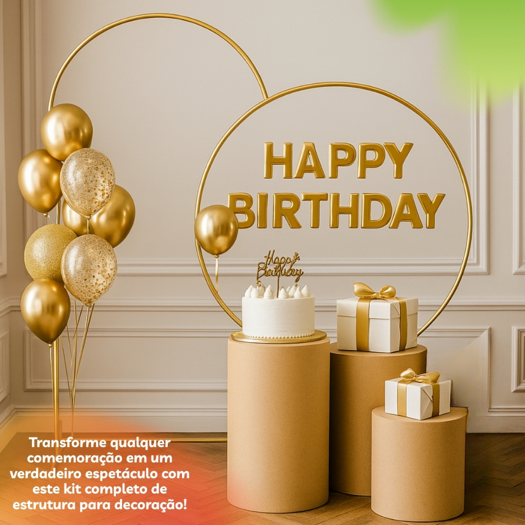 Kit 3 cilindro mdf + arco redondo e painel romano 