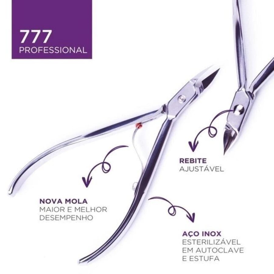 Alicate de Cutícula Unha 777 para Manicure Profis