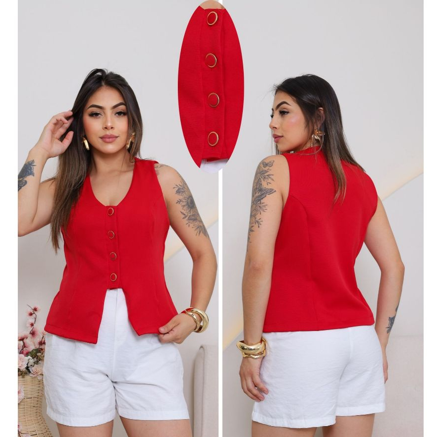 Coleta Social Feminina Elegante e Versátil Em Tec