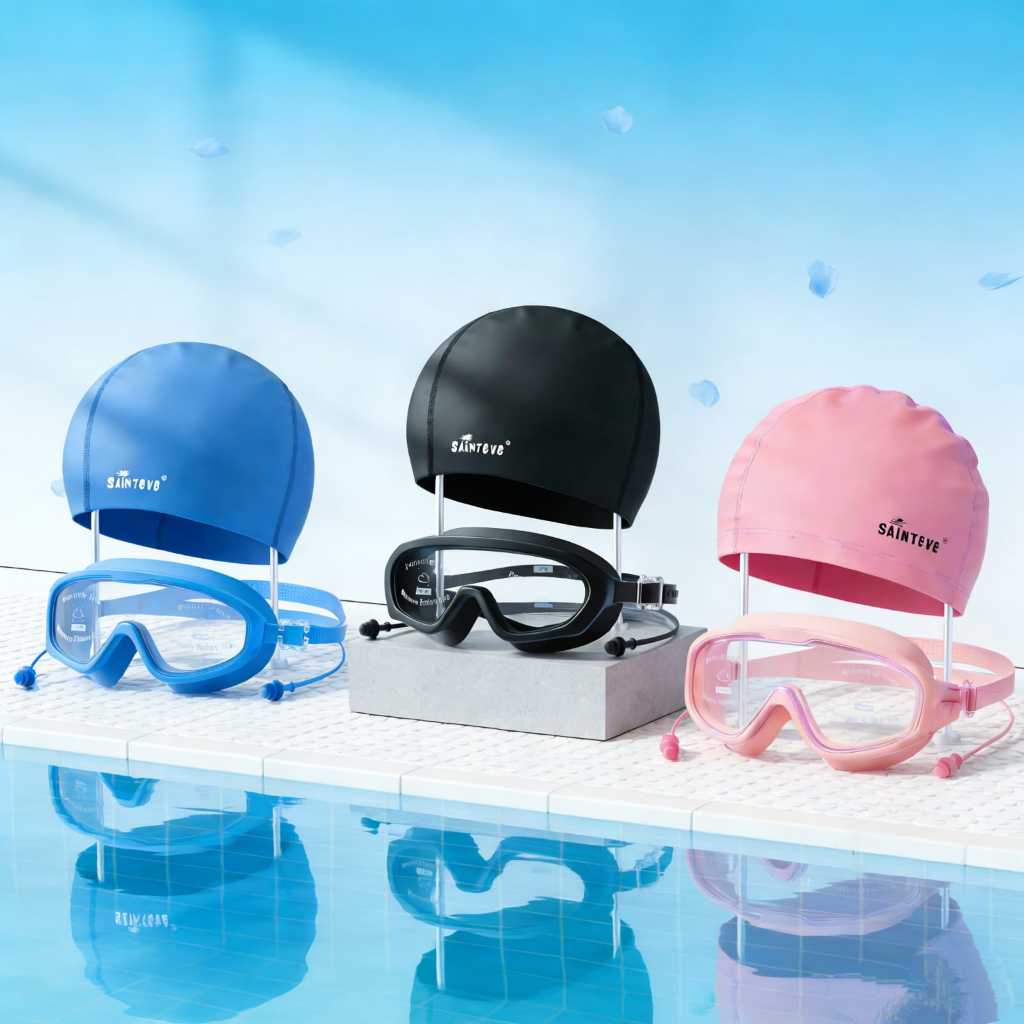 Óculos de natação para Adulto e touca em PU Con