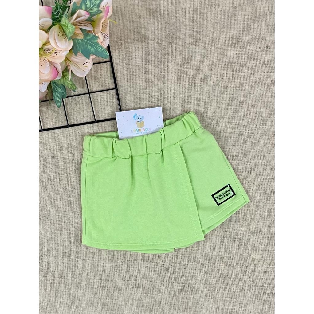 Shorts Saia Infantil Up Baby Verão Menina Verde N