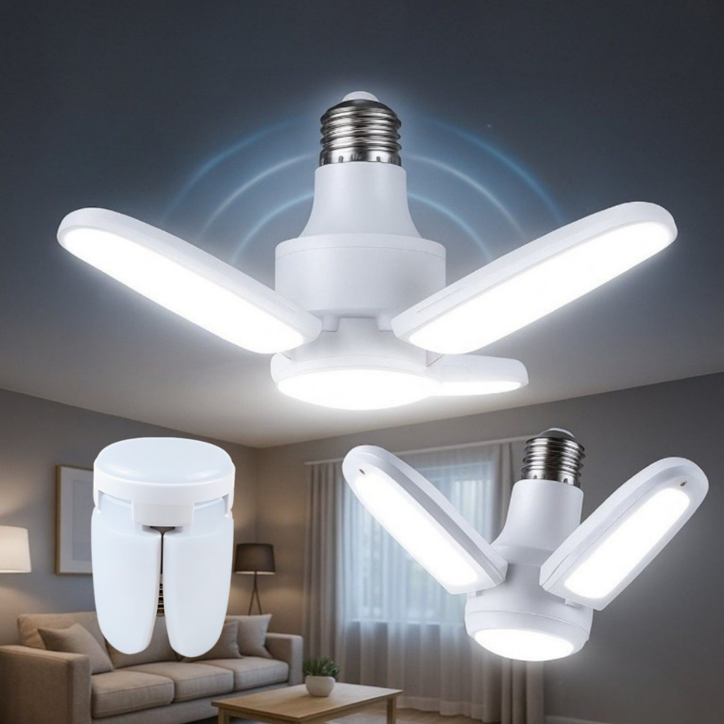 Lâmpada Led Formato Ventilador Dobrável Mini Bul