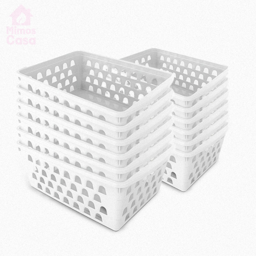 Kit 10 Cestos Organizadores BrancoPara Organizar G