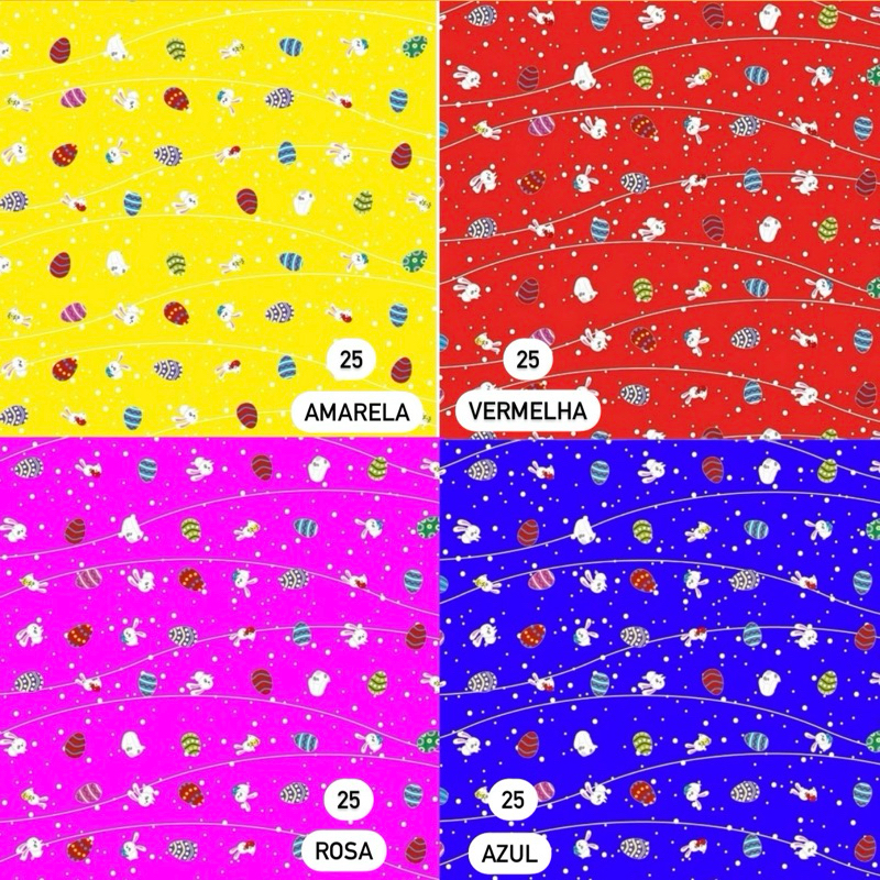 KIT 100 SACOS PARA OVOS DE PÁSCOA 24×24 35&#