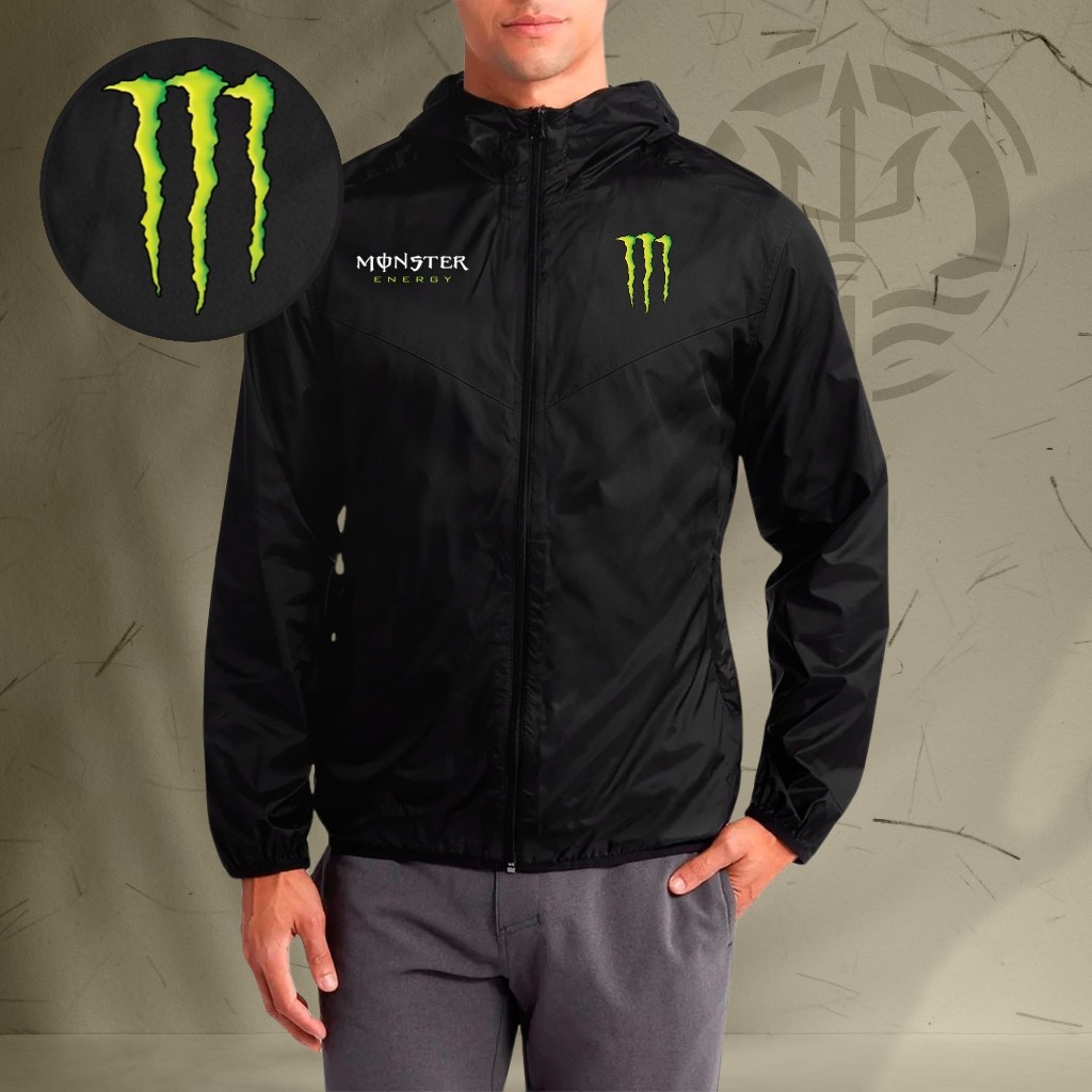 Jaqueta Corta Vento Masculina MONSTER 02 Com Capuz