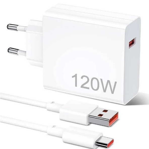 Carregador rápido de 120W 67W com 6A USB C cabo 1