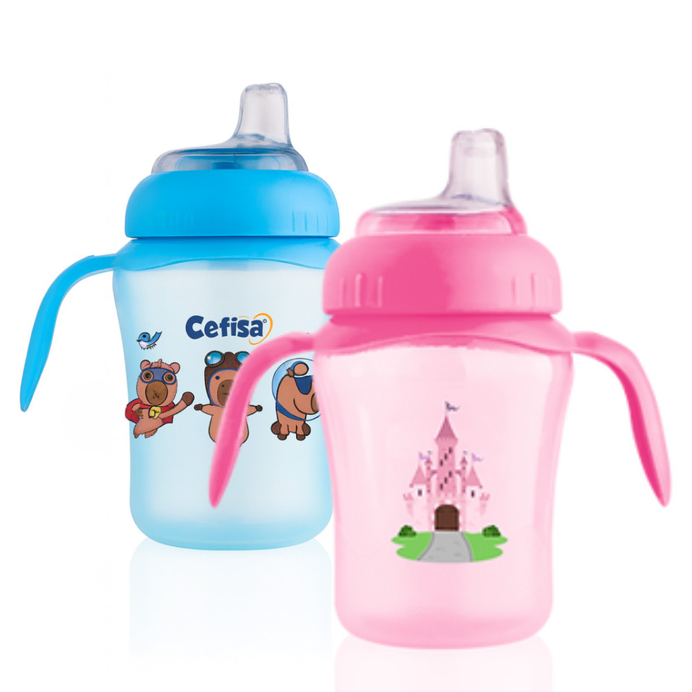 Copo Para Bebê Anti Vazamento 240ml Bico Silicone