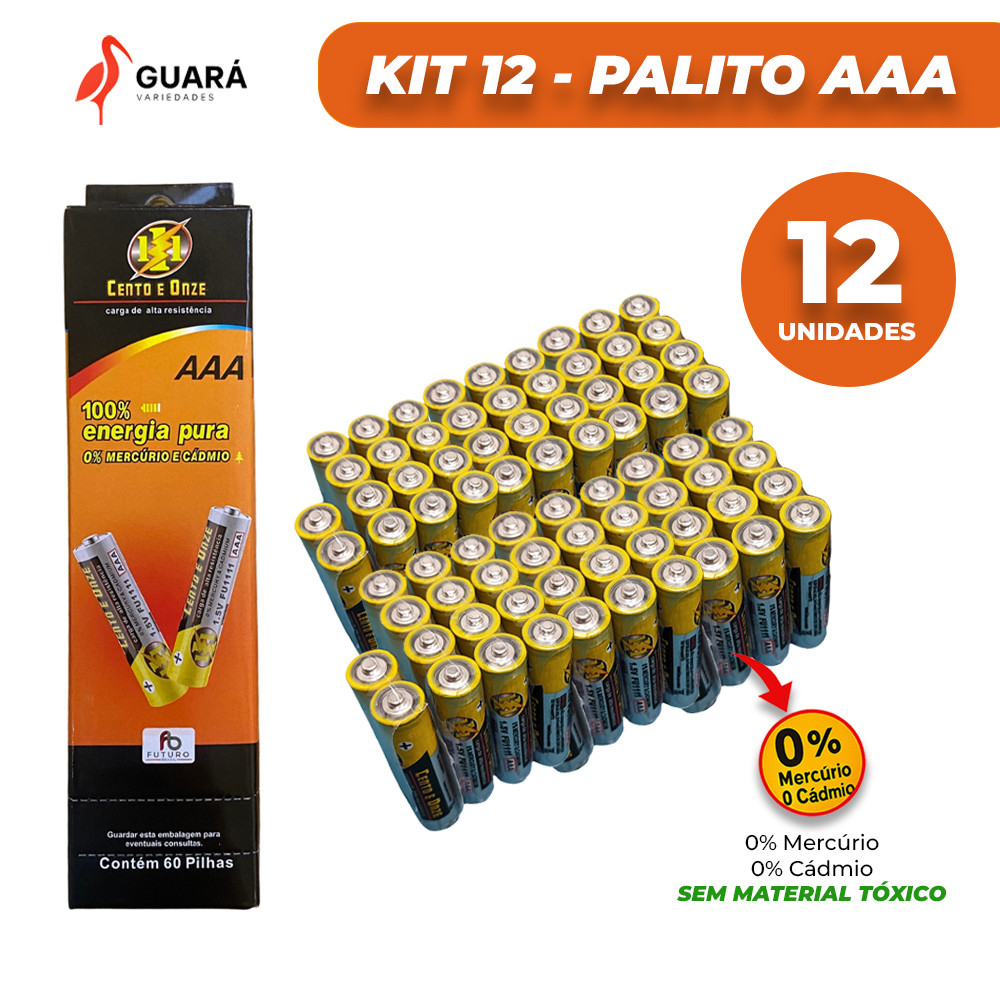 Pacote 12 Unidades AAA (palito) GOLDENUTRA FBG Par