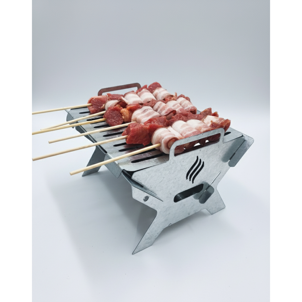 CHURRASQUEIRA MINI GALVANIZADA DESMONTAVEL MALETA