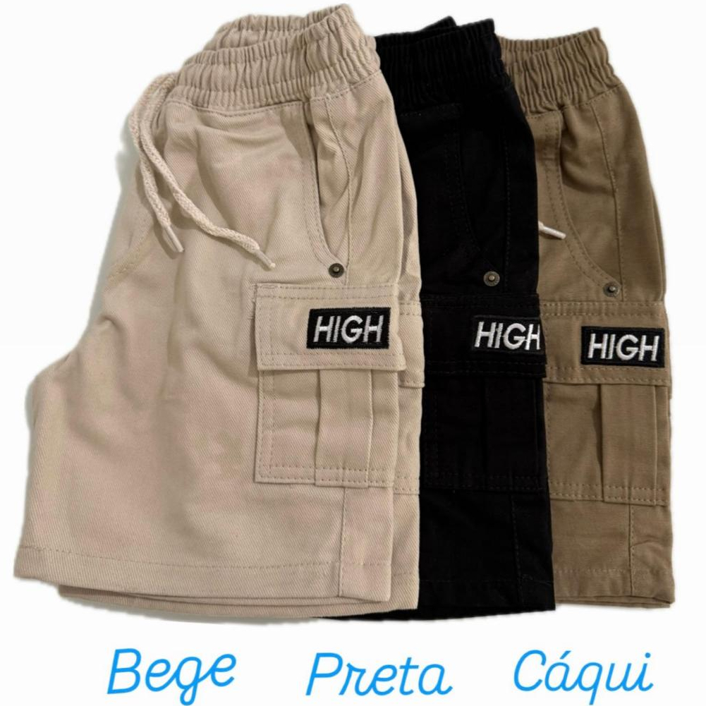 Shorts Cargo Menino com Bordado | Infantil Juvenil