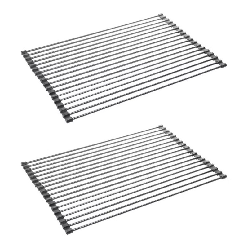 Esteira escorredor de louça 37cm multiuso inox do