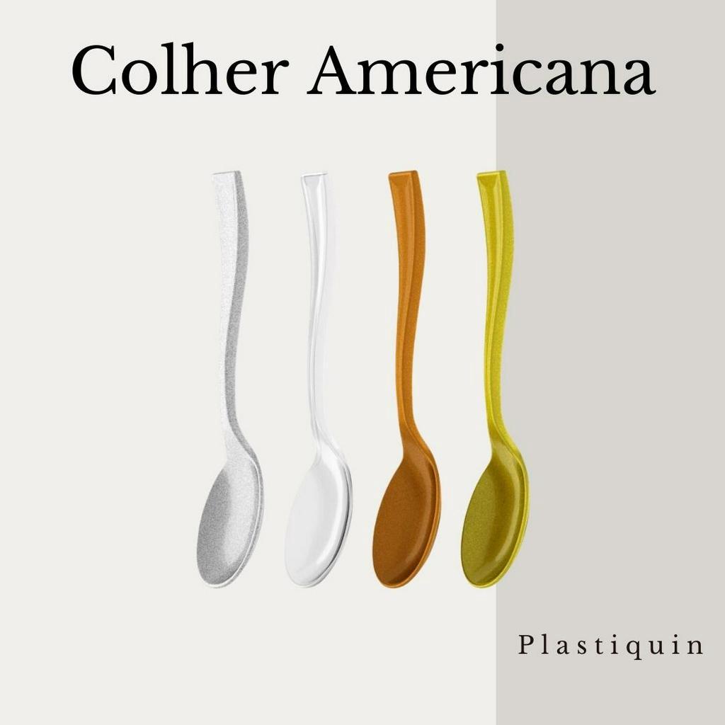 Mini Colher Americana Com Pacote 20/40/80 Unidades