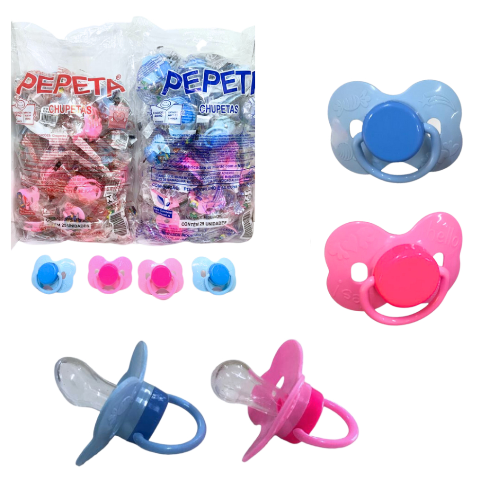 Kit com 10 unidades de Chupeta de bico orto ou red