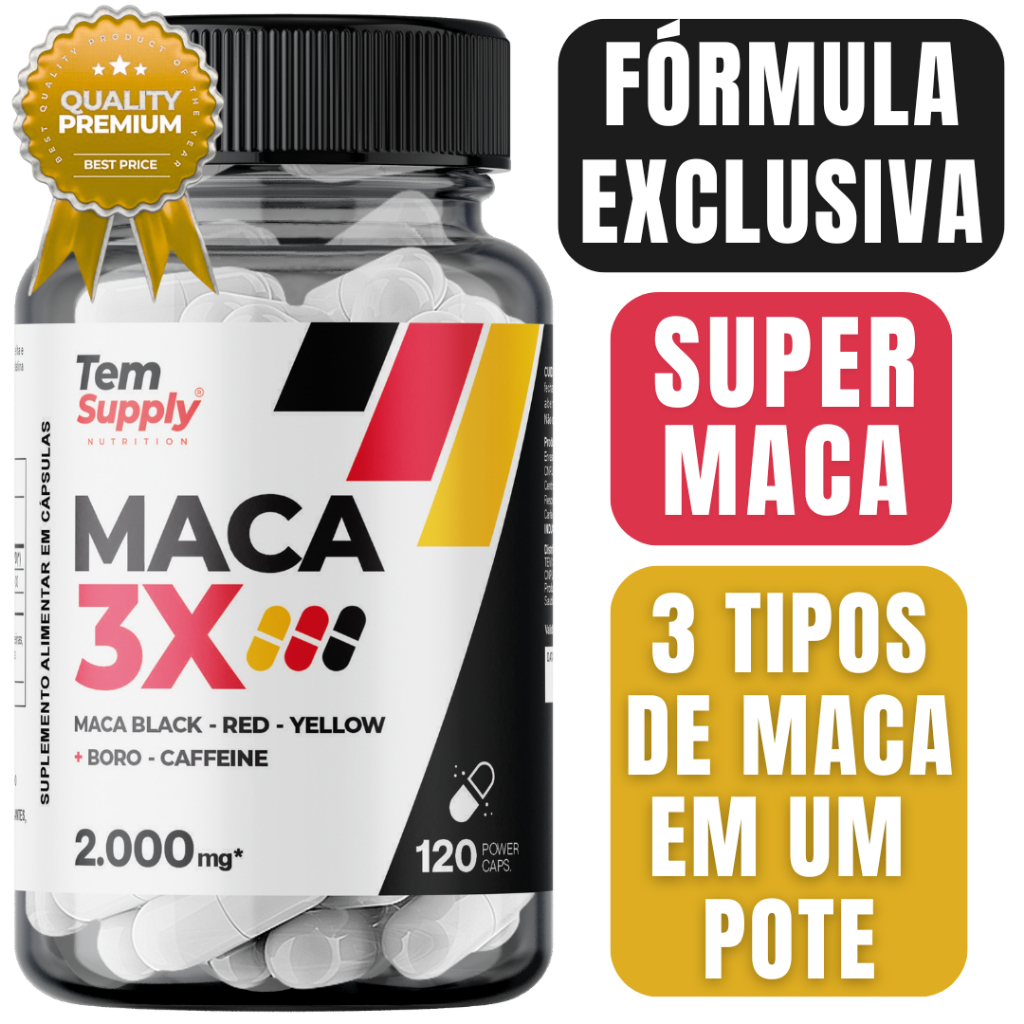 Super Maca Com Boro 2000mg Premium Quality