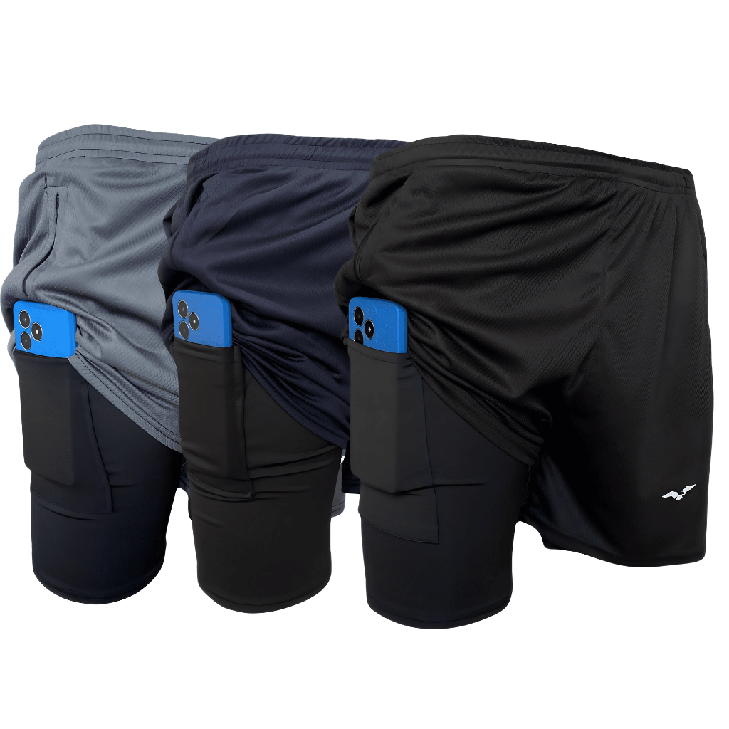 Shorts Masculino Bermuda Compressão Para Corrida 