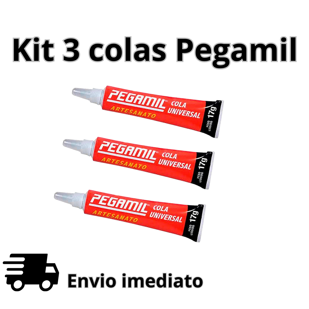 Kit C/3 Cola universal pegamil artesanato 17G R