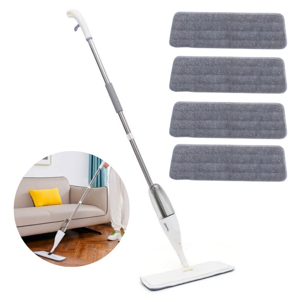 Mop Spray Giratório Limpeza Flash Mágico Rodo Es