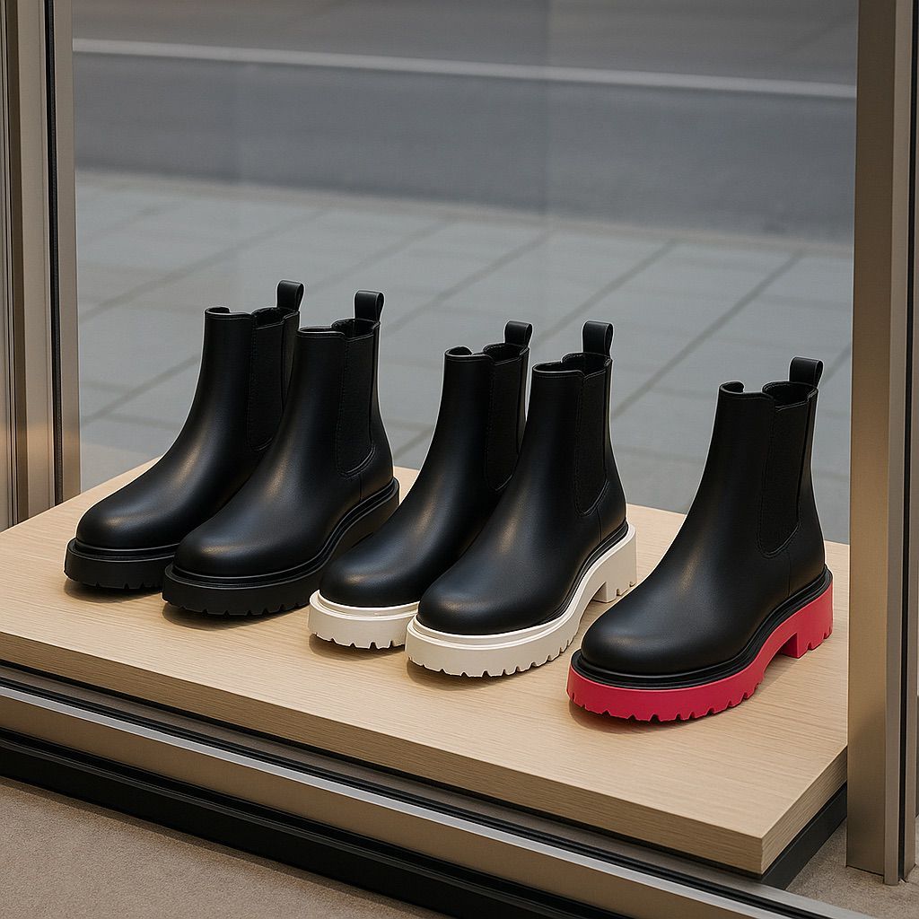 Bota Galocha Coturno Cano Médio Feminina Inverno 