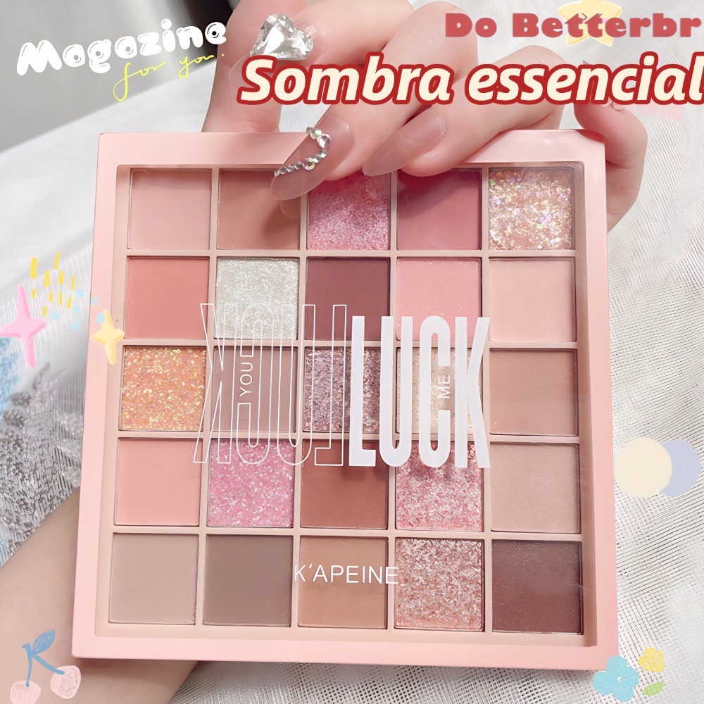 Paleta De Sombras Foscas E Pérolas De Baixa Satur